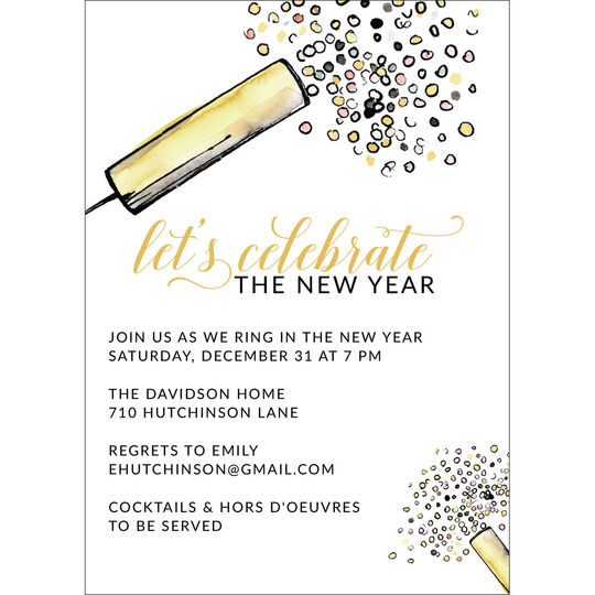 Celebrate The New Year Invitations